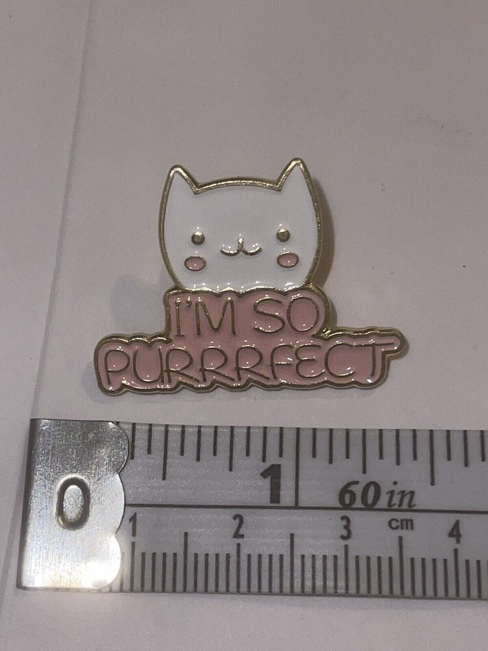 I’m So Purfect Cat Pin Brooch